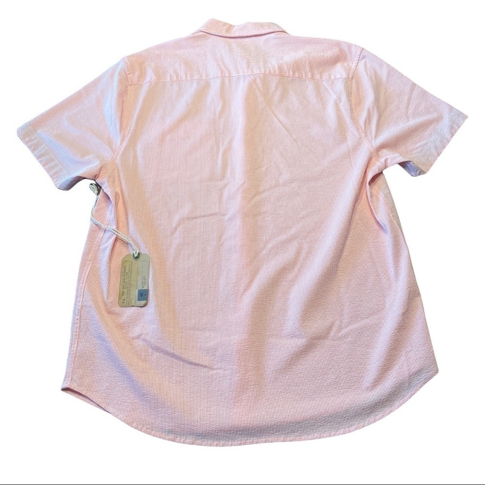 True Grit Knit Stretch Seersucker Short Sleeve One Pocket Shirt - Picture 3 of 6
